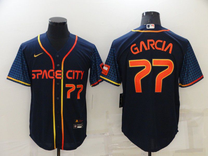 Men Houston Astros #77 Garcia Blue City Edition Game Nike 2022 MLB Jersey->houston astros->MLB Jersey